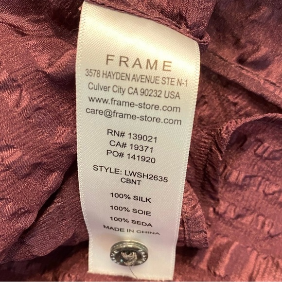 Frame Cabernet long sleeve silk blouse - Picture 10 of 10